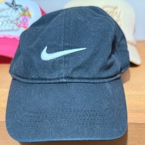 Nike Kids Black Hat with White Logo